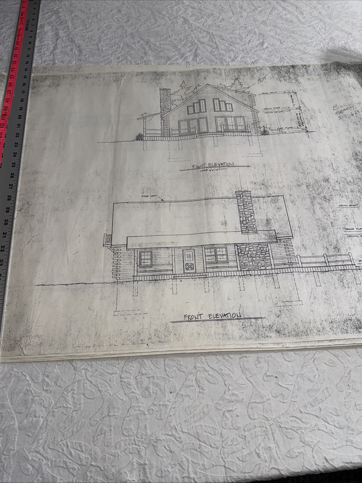 Vintage LOG HOME 44’x28’ w/Loft House Complete Set Of Blueprints Builder Plans