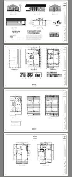 26×34 House — 2 Bedroom 1 Bath — 884 sq ft — PDF Floor Plan 1E