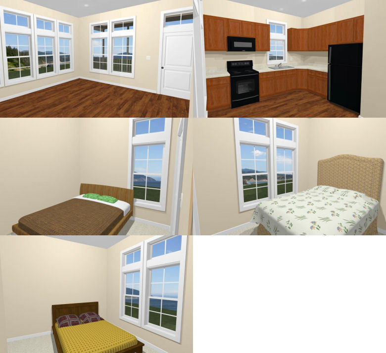 28×36 House — 3 Bedroom 2 Bath — 1,008 sq ft — PDF Floor Plan — Model 1P