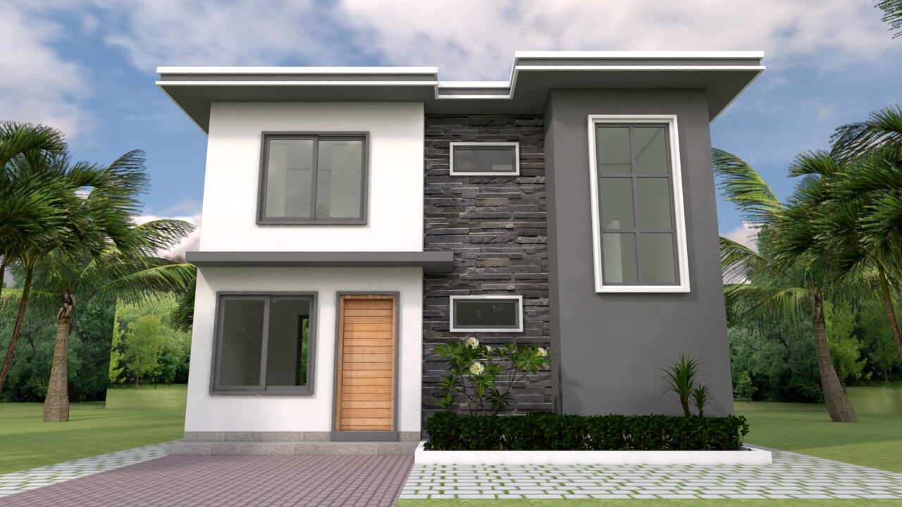 Custom Small House Plan 26×20 Feet 8×6 Meter 3 Beds 2 Baths Hip (A4 Hard Copy)
