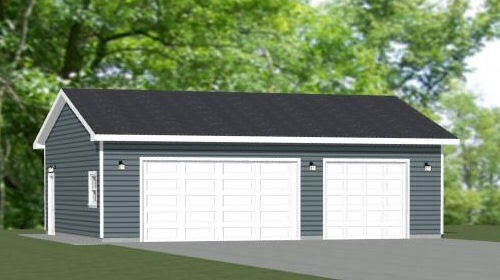 36×28 3-Car Garage — 1,008 sq ft — PDF Floor Plan — Model 11G
