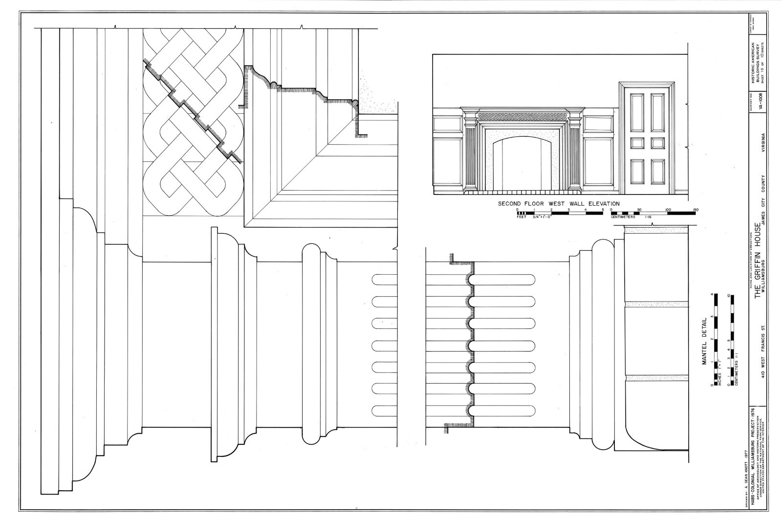 Traditional Brick Colonial Williamsburg Home, Architectural Plans, PRINTED plans