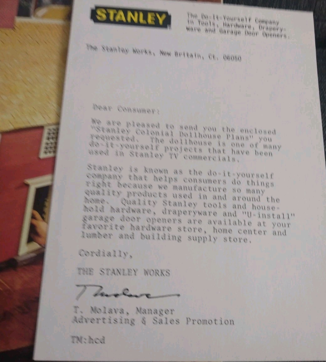 Vintage 1978 Colonial Dollar House Layout Plans By Stanley, “As See On TV”