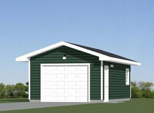 14×28 1-Car Garage — 392 sq ft — PDF Floor Plan — Model 1C