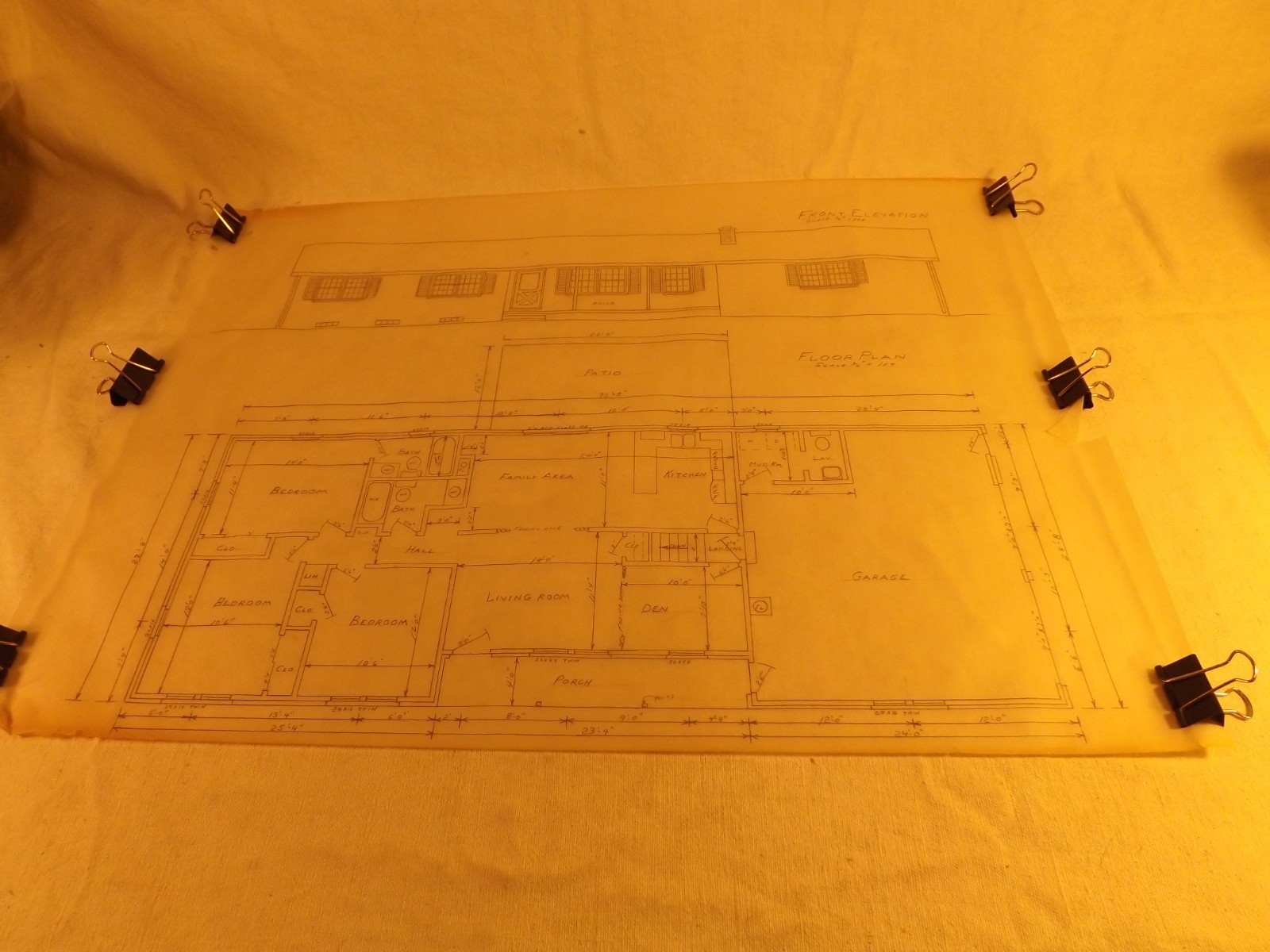 VINTAGE HOUSE BLUEPRINTS #10— 18″ X 24″ SEE PICTURES 3 PAGES