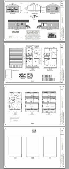 30×40 House — 3 Bedroom 2 Bath — 1,200 sq ft — PDF Floor Plan — Model 2A