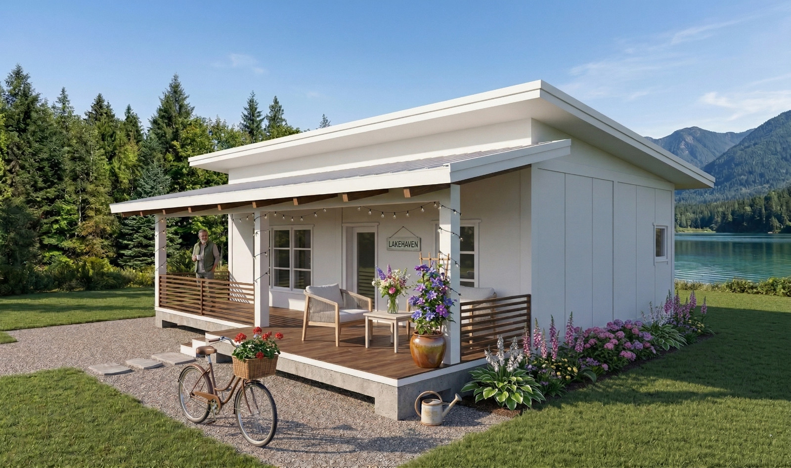 30×27 Feet Small House 9×8 Meter 2 Beds 1 Bath Shed Roof PDF, Cad &A4 Hard Copy