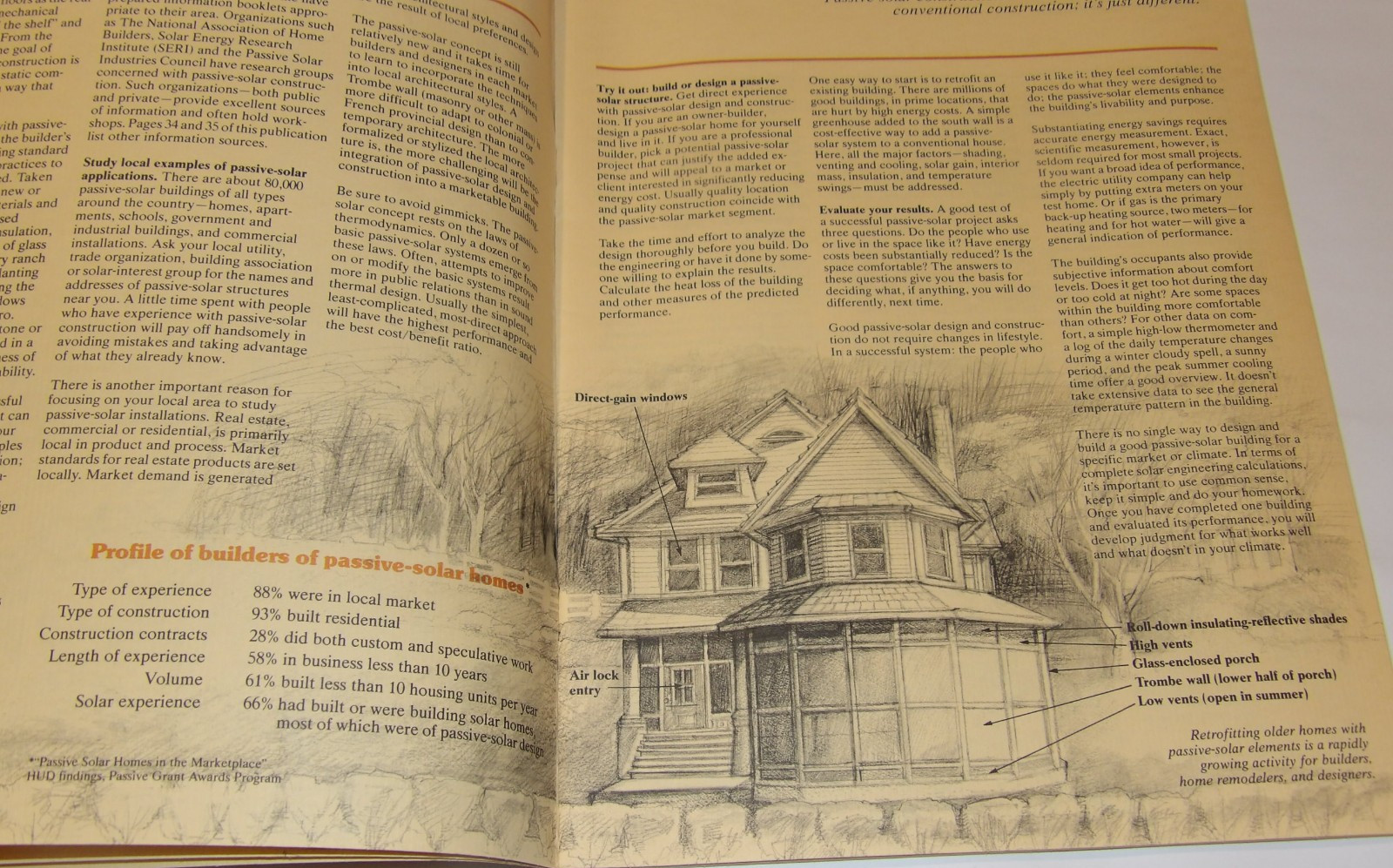 VTG 1980s PPG PASSIVE SOLAR DESIGN & CONSTRUCTION BOOK FOR PROFESSIONAL BUILDERS