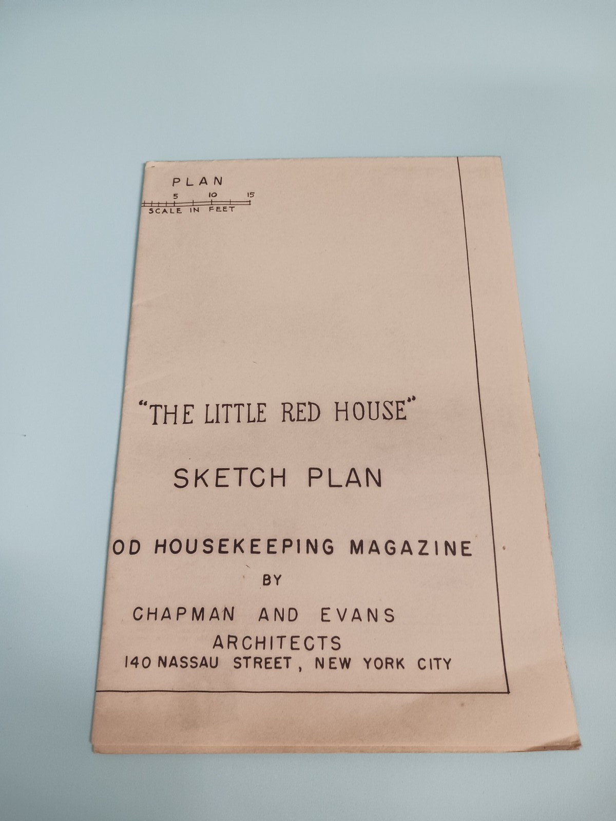 VTG 1950s The Little Red House Good Housekeeping Floor Plan MCM Chapman & Evans
