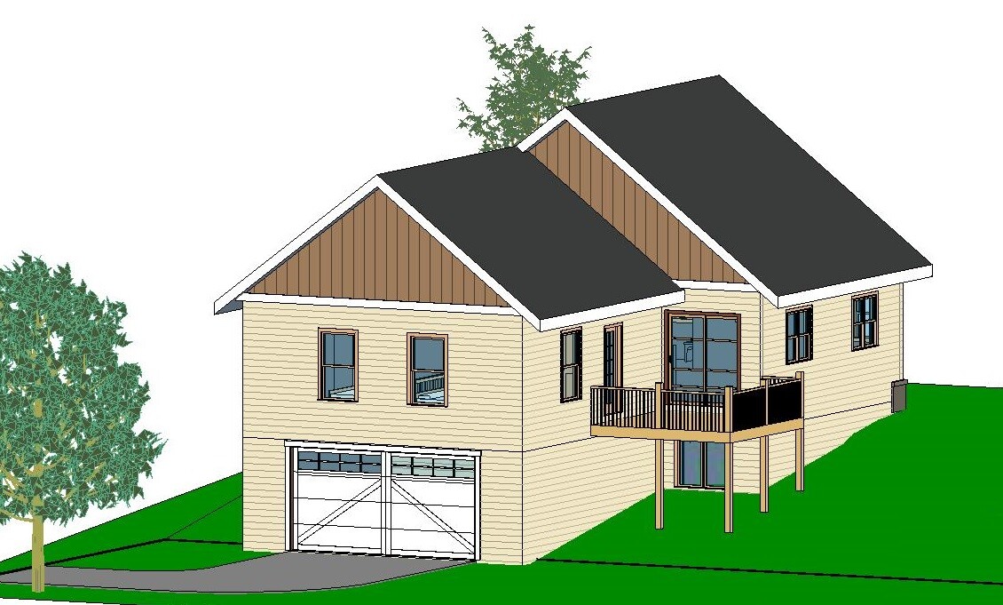 Custom Home House Building Plans 3 bedroom Blueprints 2047 sq ft PDF files