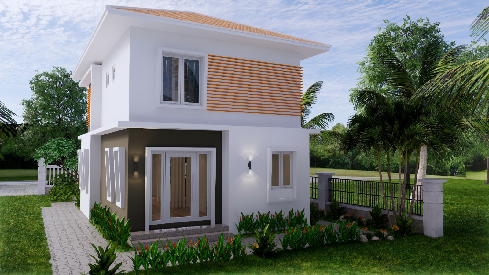 20×30 Feet Small House Plan 6×9 Meter 3 Beds 3 Baths Hip Roof PDF (A4 Hard Copy)