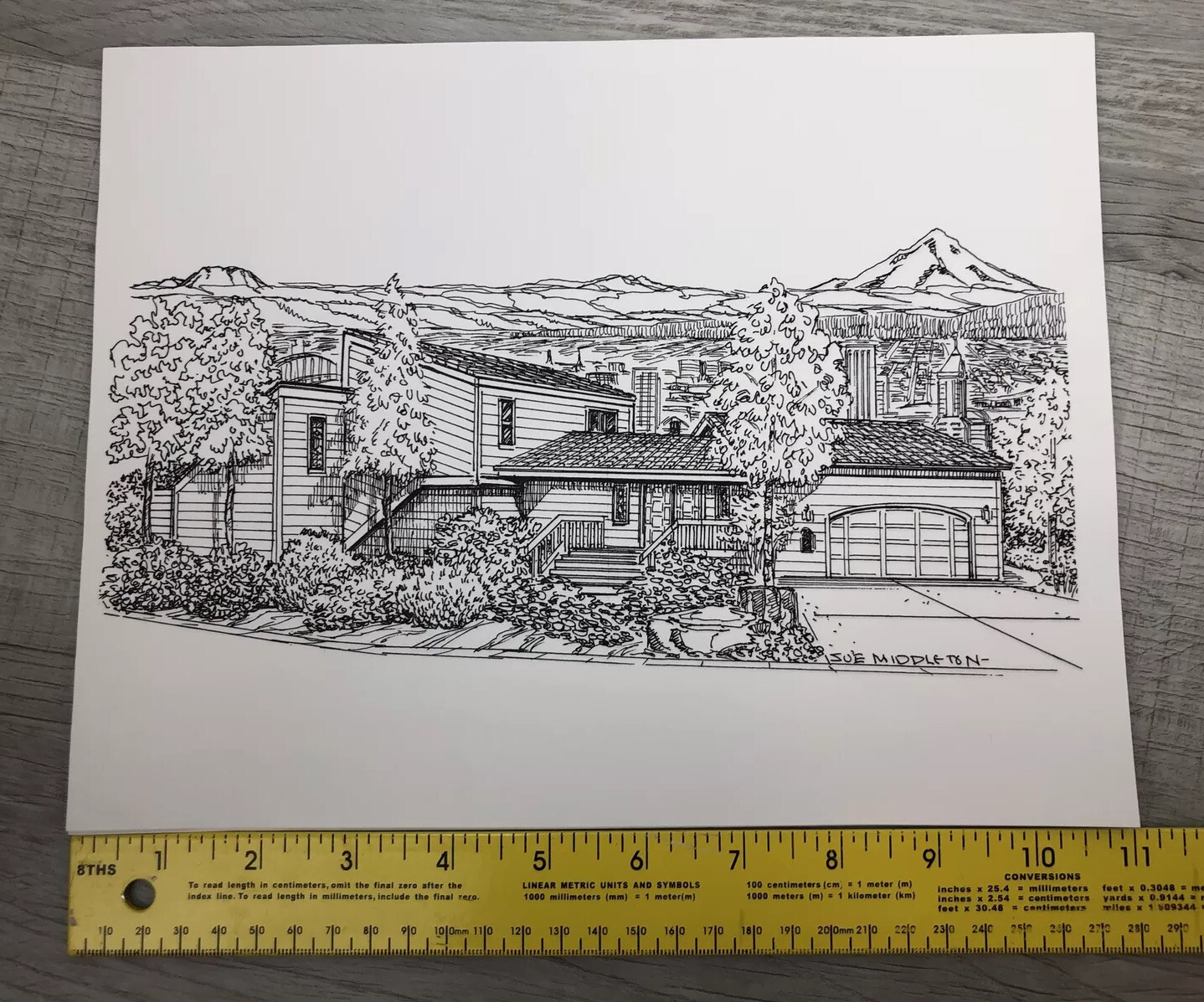 Architectural Drawings Portland Or House Design Photocopy 80s Sue Middleton