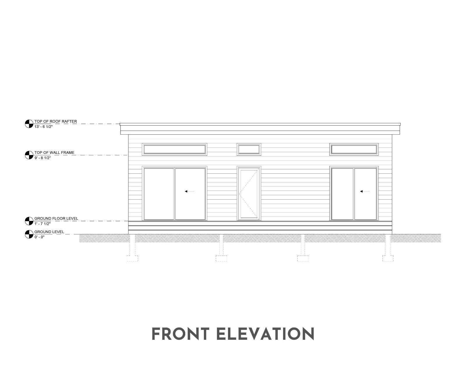 Modern Cabin House, 16′ x 32′, 512 Sq Ft, Tiny House, Architectural Plans