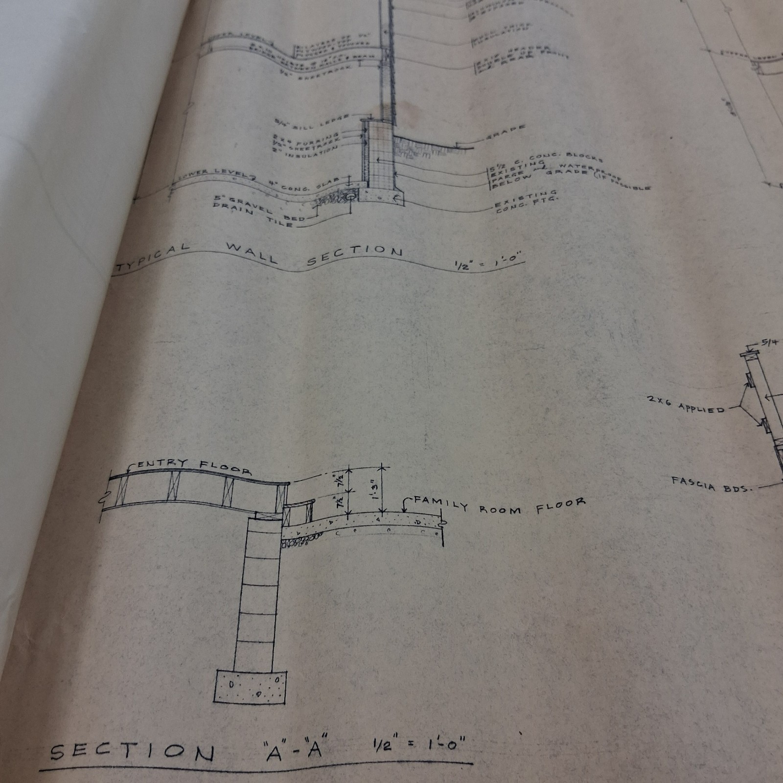 Mid Century Original 1969 Architectural Blueprints Drawings