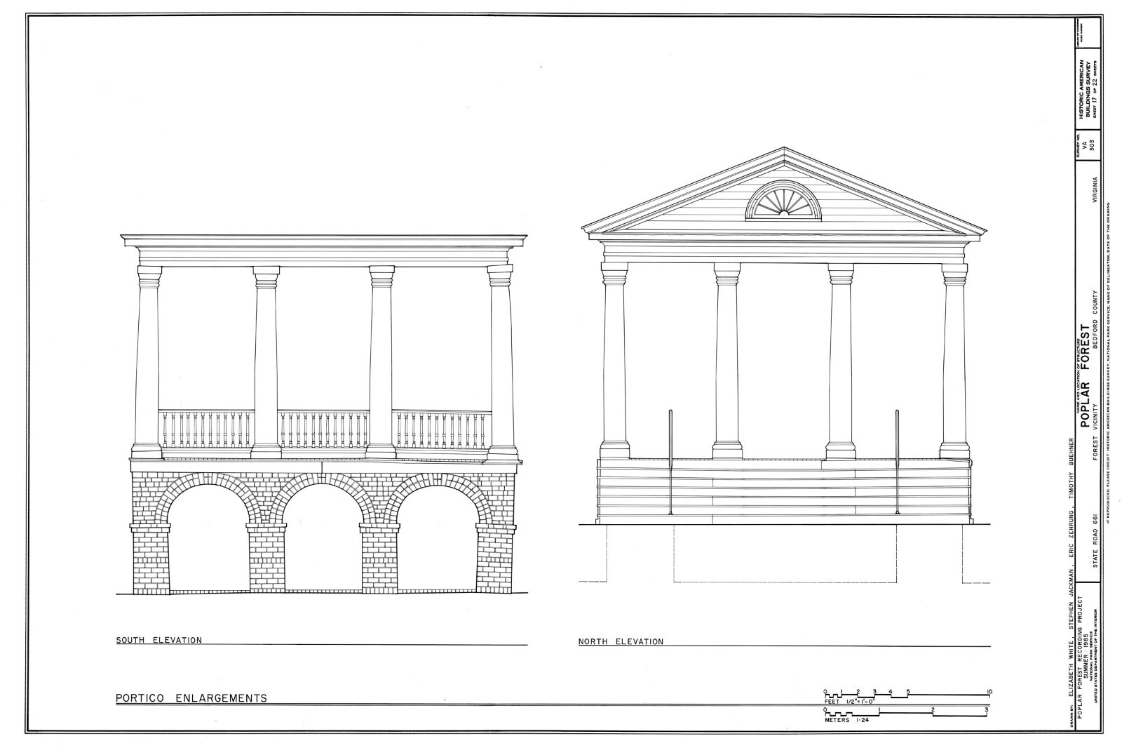 Poplar Forest by Thomas Jefferson, octagon Colonial country house detailed plans