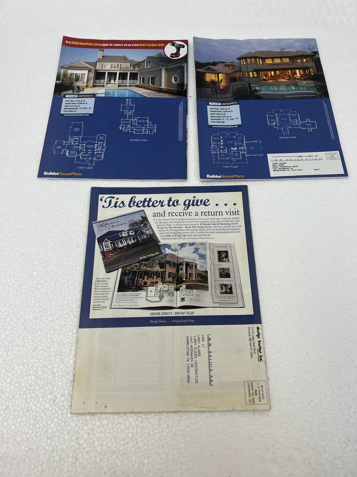 Vintage Home House Plans Magazines Lot x10 Blueprints Architectural Design Books