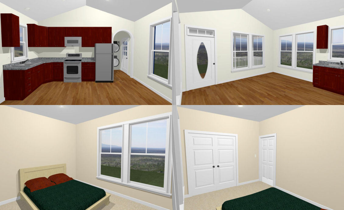 16×32 Tiny House — 511 sq ft — PDF Floor Plan — Model 2H