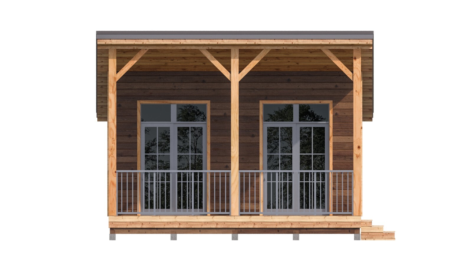 Cozy Charming Tiny House 1 Bed, 1 Bath Architectural Build Plans PDF Download