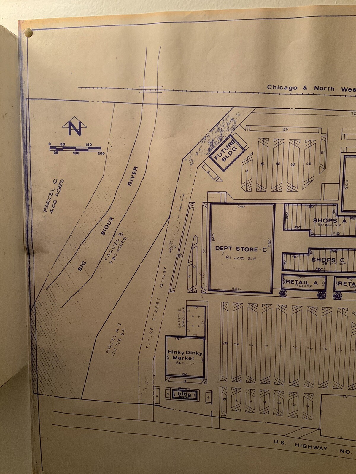 Vintage Blueprints 1972 Sioux Falls South Dakota