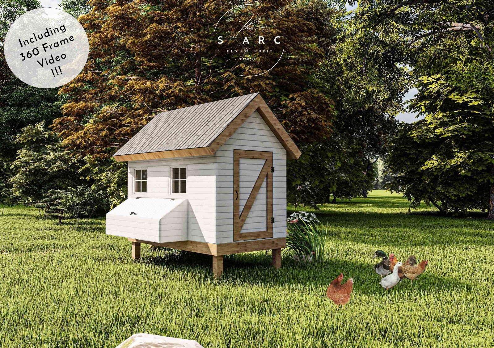 Chicken Coop Plans – DIY 4 x 8 Coop Plans, 8-10 Chicken Step by Step Guide