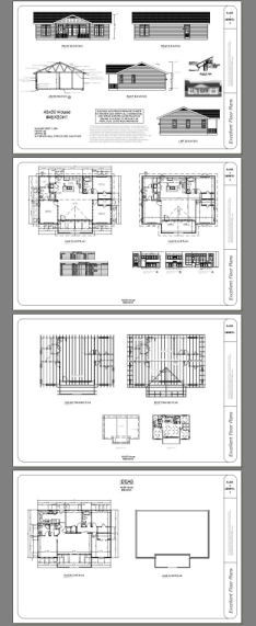 46×30 House — 3 Bedroom 2 Bath — PDF Floor Plan — 1,338 sq ft — Model 1