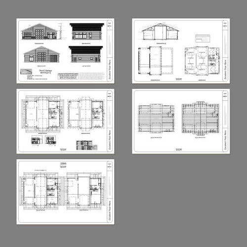 50×42 1-Car 1-RV Garage 1 Br 1 Ba – PDF FloorPlan – 1,973 sqft – Model 1E