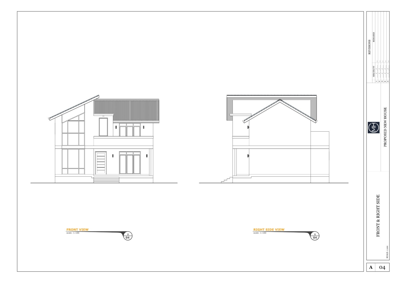 American Style Modern House Plan AutoCAD File & PDF For Blueprint Plans