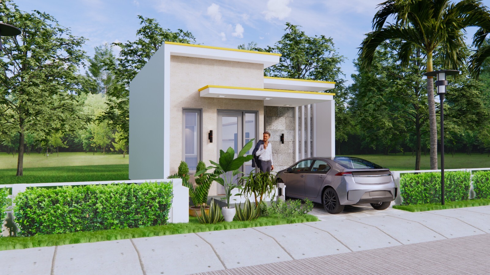 20×23 feet Small House 6×7 meter 2 Beds 1 Bath Terrace PDF & (A4 Hard Copy)