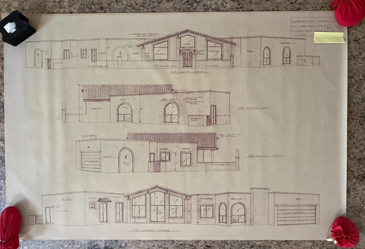 Lot of 12 Vintage Construction Drawings La Paloma Ridge Est Tucson Vellium Set
