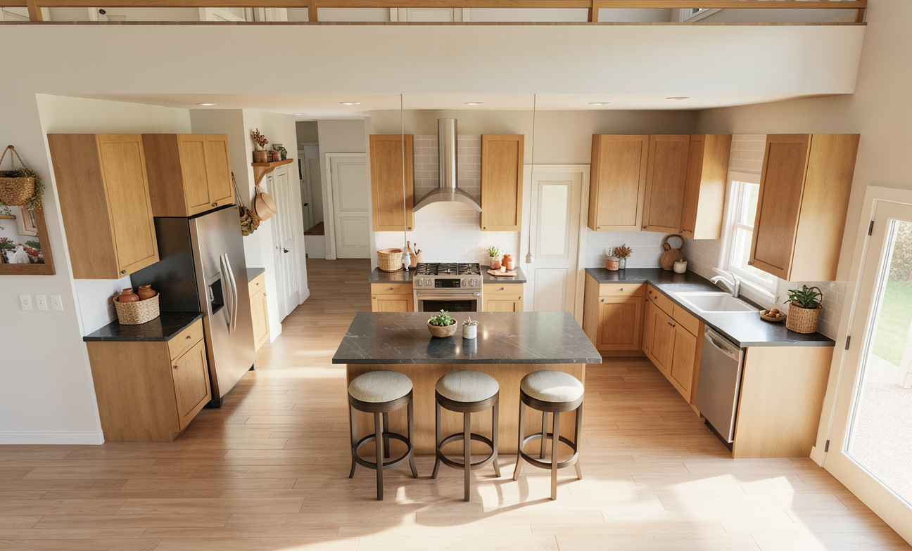 2 Story Country Loft Plan: 3,159 (Living) Sqft, 5 Bed – 2.5 bath – 4-Car Garage