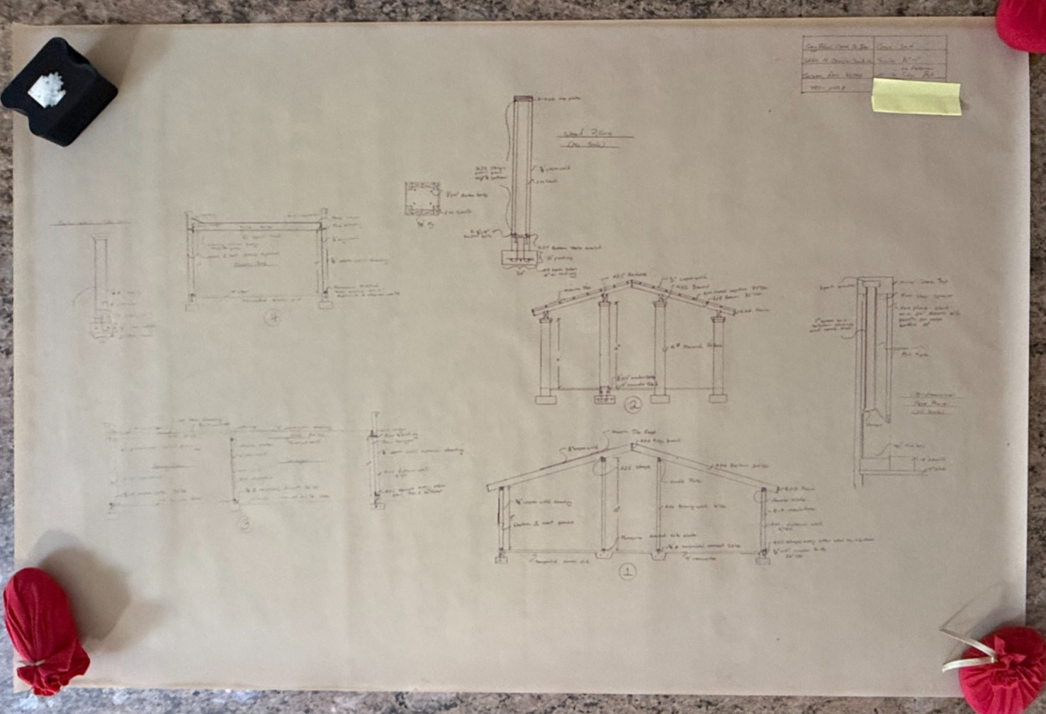 Lot of 12 Vintage Construction Drawings La Paloma Ridge Est Tucson Vellium Set