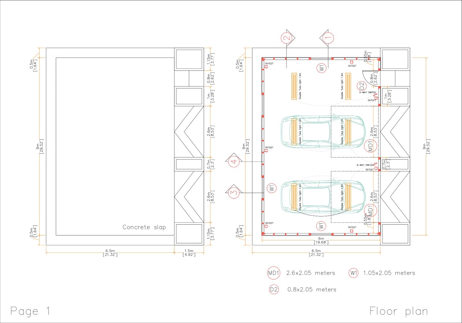 30×20 Garage Shed Plan 9×6 Meter 2 Car Shed Roof PDF Plans (A4 Hard Copy)
