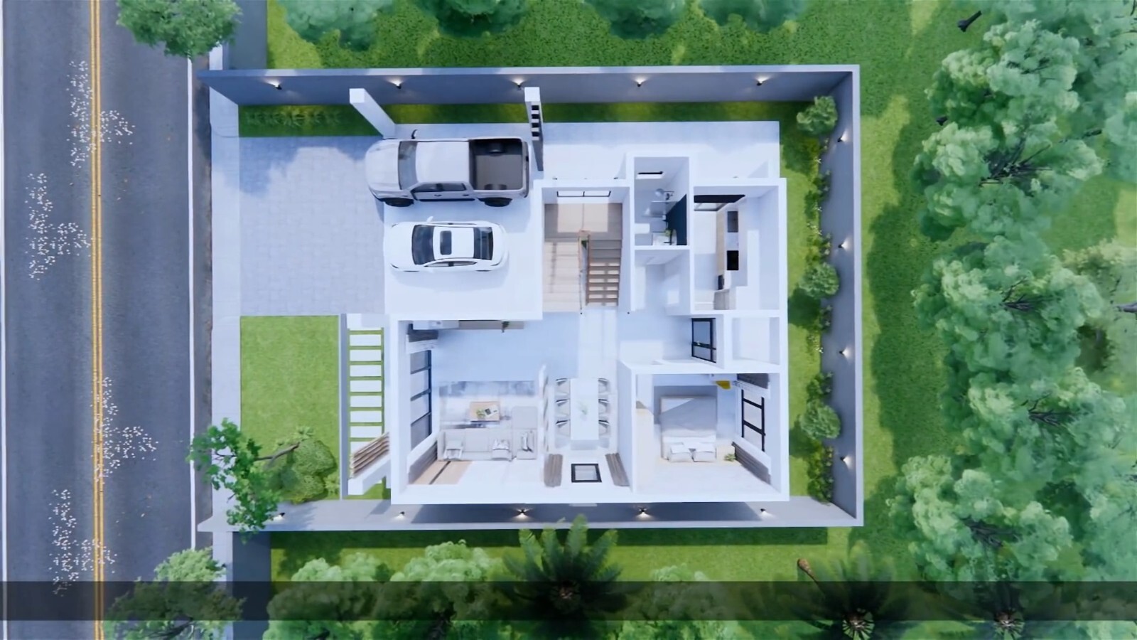 29×39 Feet House Design Plans 8.5×12 Meter 4 Bed 3 Bath Hip Roof (A4 Hard Copy)