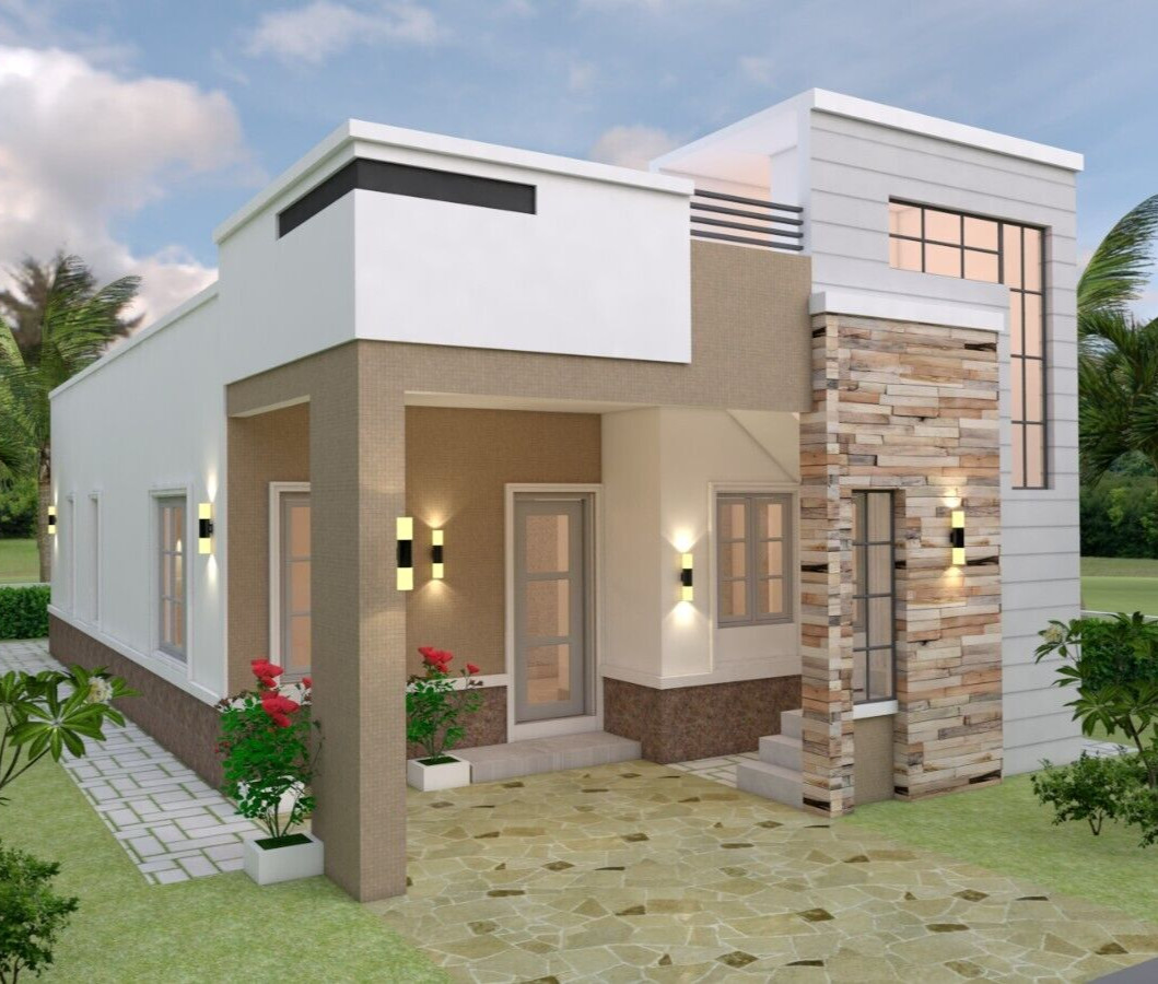 23×46 Feet House Design Plan 7×14 Meter 3 Beds 2 Baths PDF & (A4 Hard Copy)
