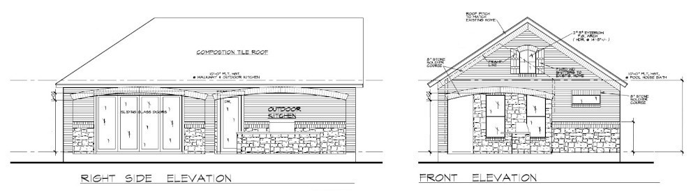 Custom Pool Club house Plan 1,038 sq ft. by Professional Home Designer