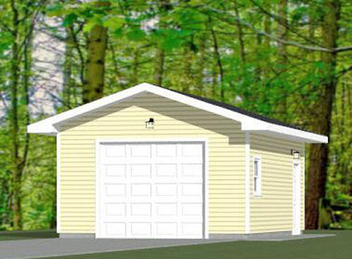 16×24 1-Car Garage — 384 sq ft — PDF Floor Plan — Model 1