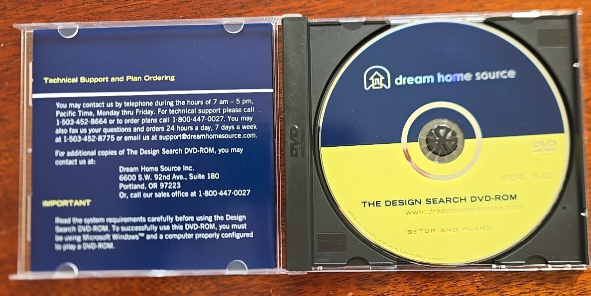 DREAM HOME – OVER 15,000 PLANS THE DESIGN SEARCH DVD 2004