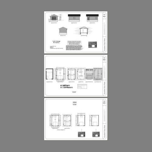 16×24 1-Car Garage — 384 sq ft — PDF Floor Plan — Model 2