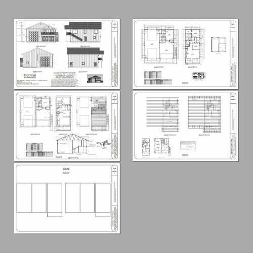 40×40 Apartment with 2-Car 1-RV Garage – PDF FloorPlan – 1,004 sqft – Model 1B