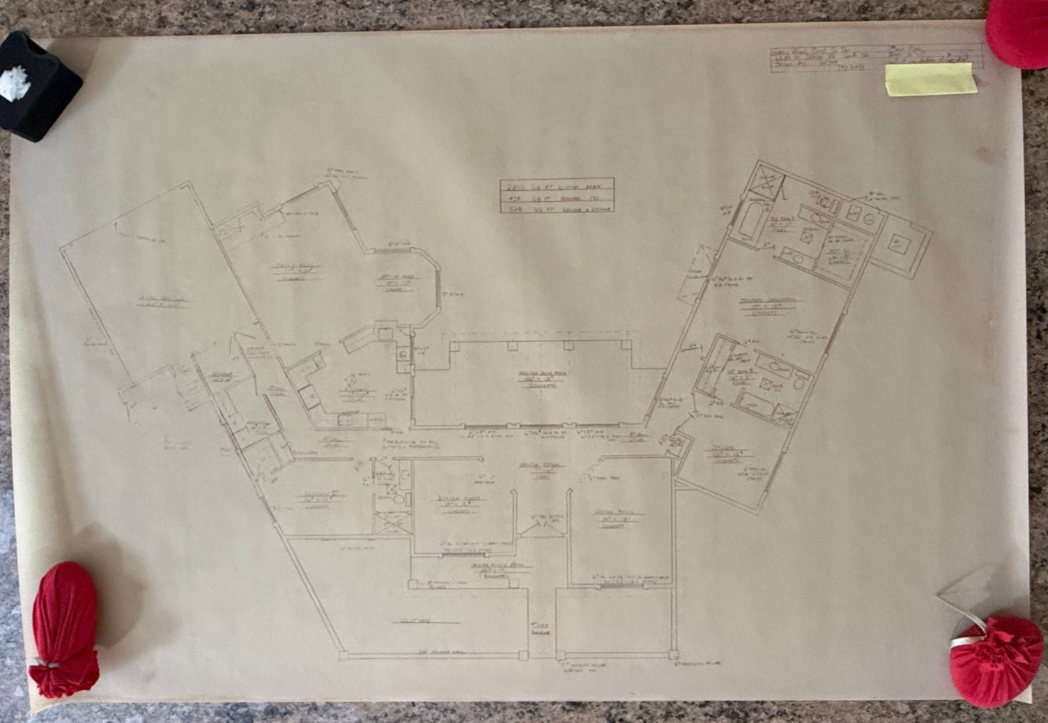 Lot of 12 Vintage Construction Drawings La Paloma Ridge Est Tucson Vellium Set