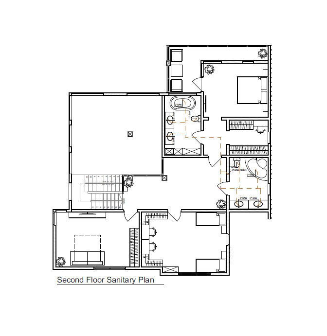 60’x60′ 3 Beds, 3.5 Baths Hi-tech Style Architectural Build Plans PDF.