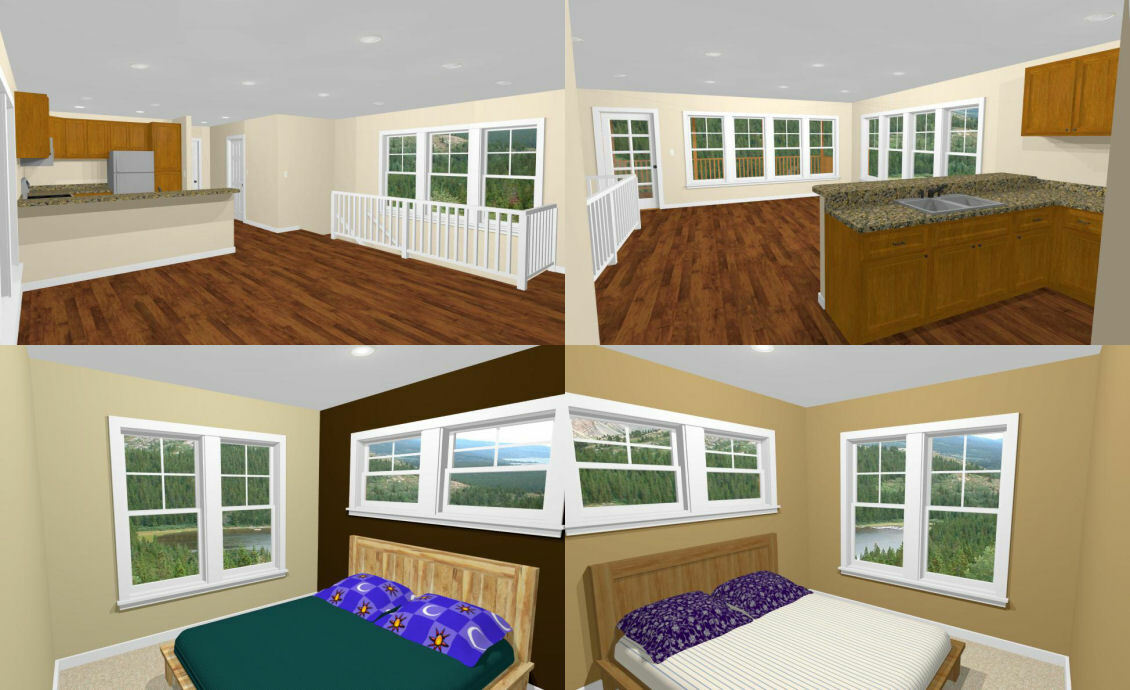 20×40 House — 2 Bedroom 1.5 Bath — 859 sq ft — PDF Floor Plan — Model 7S