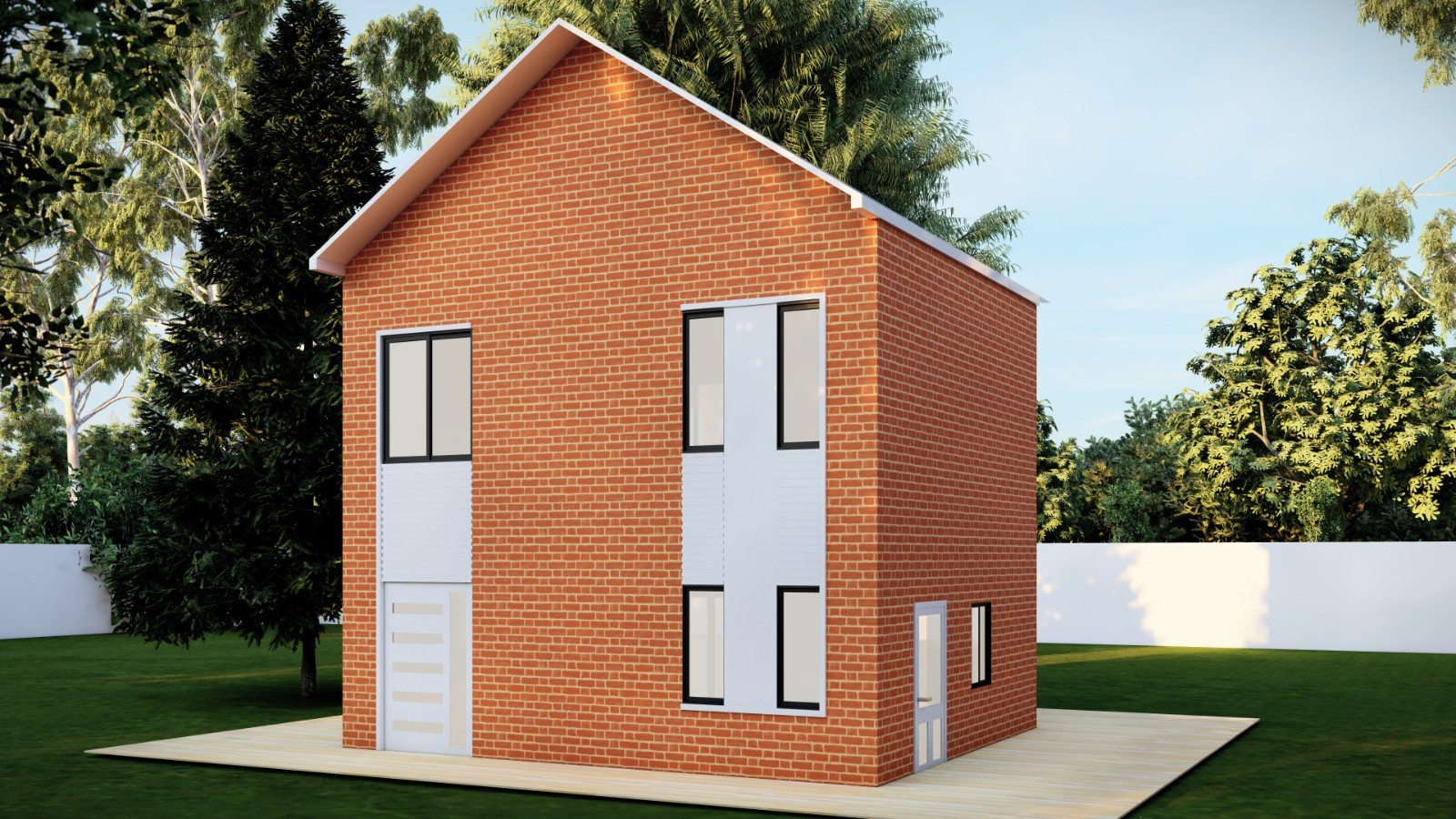 27×23′ Two-Story 3 Bedroom Home Building Plans