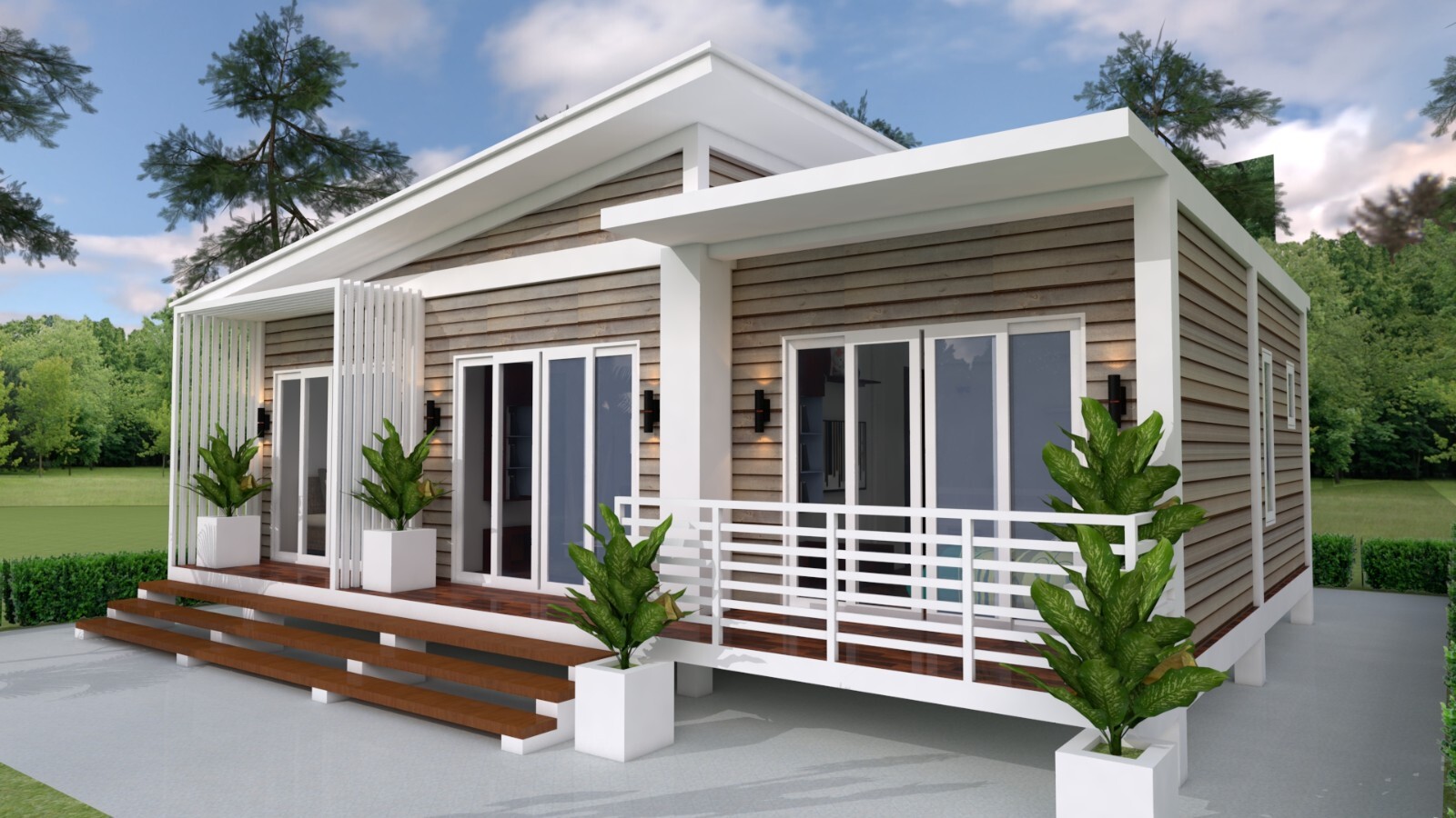 33×26 Feet House Plans 10×8 Meter 3 Beds 2 Baths Shed Roof (A4 Hard Copy)