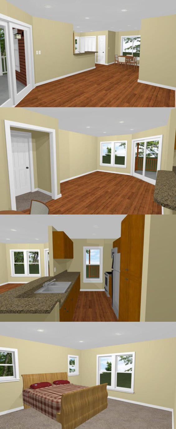 36×26 House — 1 Bedroom 1 Bath — 820 sq ft — PDF Floor Plan — Model 1A