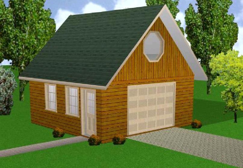 20×20 Garage w/Loft Plans Package, Blueprints, Material List