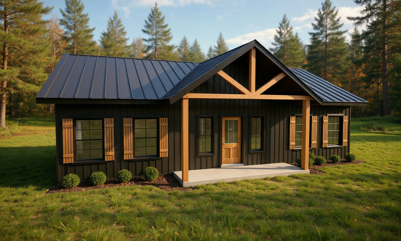 1,100 Sqft of Living space – 3bed 2 bath Small Modern Farm House