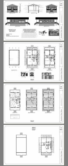 24×36 House — 2 Bedroom 1 Bath — 864 sq ft — PDF Floor Plan — Model 3