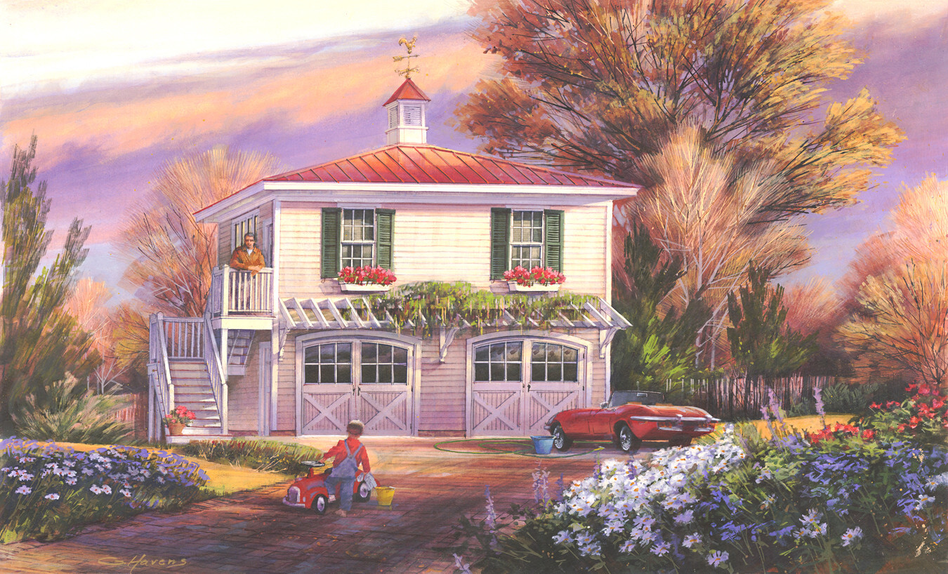 William Poole Designs Home Plans Saturday Morning Hangout Detatched Garage