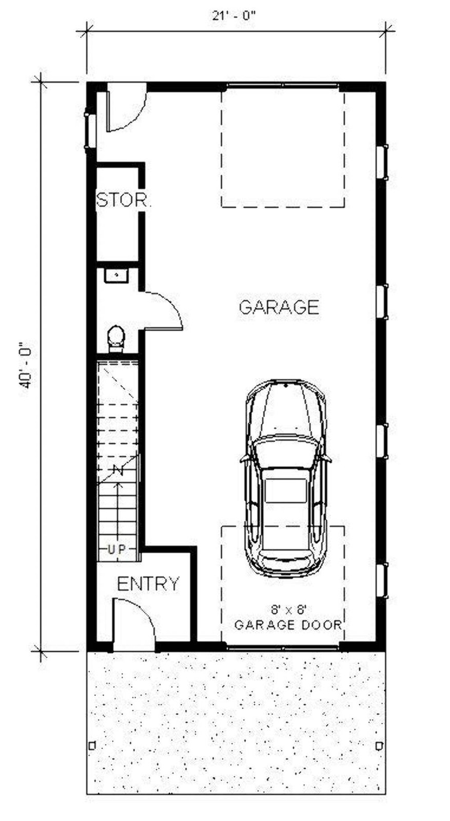 Tall Cypress I Two level (21×40′) Custom House Plans and Blueprints